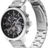 Tommy Hilfiger Men's Dressy Watch – Quartz Multifunction, Stainless Steel Case, Skeleton Dial, Link Bracelet – Gift for Him