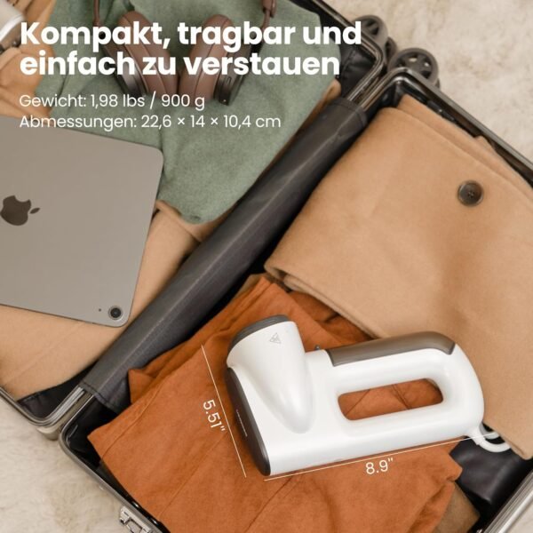 Neakasa Magic 1 Vacuum Steamer, Handheld Travel Garment Steamer for Clothes, 2300Pa Suction for Fabric Grip, Featuring Exclusive AirIron Technology (for 110-120V Use)