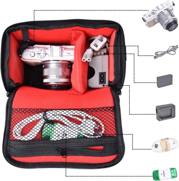 81bWZm5sEzL._AC_SL1500_ Waterproof Anti-shock Camera Case Bag Compatible for Canon Powershot SX540 SX530 SX60 SX420 HS M5,Nikon Coolpix L340 B500 B700 L330 L840 P610,Panasonic LUMIX,Sony a6000 Digital Camera