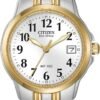 Citizen Women's Eco-Drive Dress Classic Two Tone Gold Stainless Steel Watch, Easy to Read, White Dial, 26mm (Model