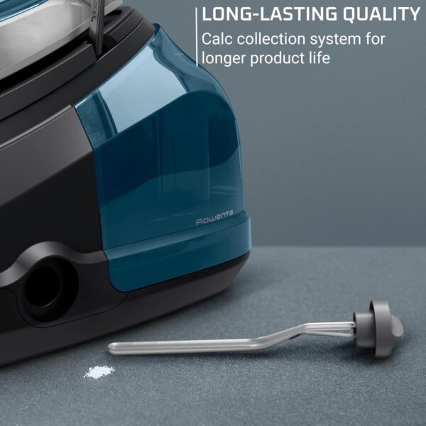 Rowenta Iron, Stainless Steel Soleplate Professional Steam Station for Clothes, 1.1L Removable Tank, Fast Heat Up, 1800 Watts, Blue Clothes Iron