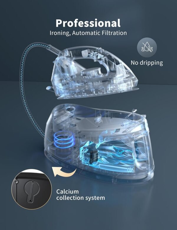 81yjq-ly-jL._AC_SL1500_ Iron Steamer for Clothes,1600W Steam Station Professional Steam Iron For Clothes with 44 oz Tank, 400 microsteam holes, Built-In Pump, Ceramic baseplate,Iron Lock For Easy Carry