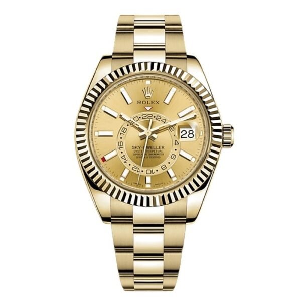 product-img-6863665f1ca3ce22f77a60d7 Rolex Sky-Dweller Champagne Dial Automatic Men Watch 42Mm
