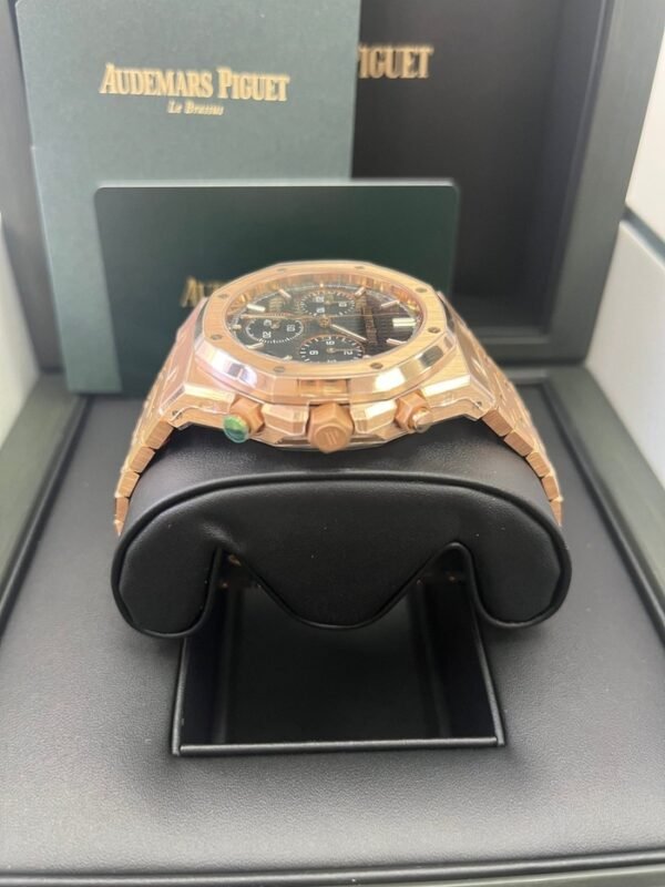 Audemars Piguet Royal Oak Chronograph 41Mm Rose Gold Bracelet Black Dial