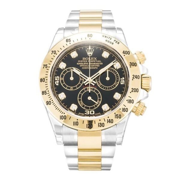 Rolex Daytona 116523 Yellow Gold Oyster Black Diamond Dial