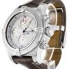 Breitling Super Avenger Chronograph Automatic 48Mm White Dial Men'S Watch Leather Strap
