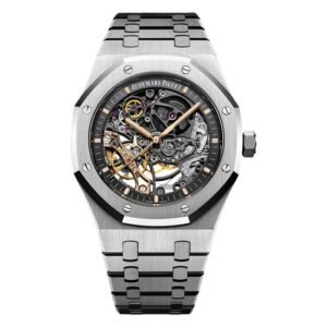 Audemars Piguet Royal Oak 41Mm Double Balance Wheel Openworked Stainless Steel Slate Gray Dial