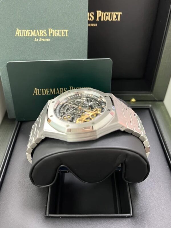 Audemars Piguet Royal Oak 41Mm Double Balance Wheel Openworked Stainless Steel Slate Gray Dial