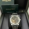 Audemars Piguet Royal Oak 41Mm Double Balance Wheel Openworked Stainless Steel Slate Gray Dial