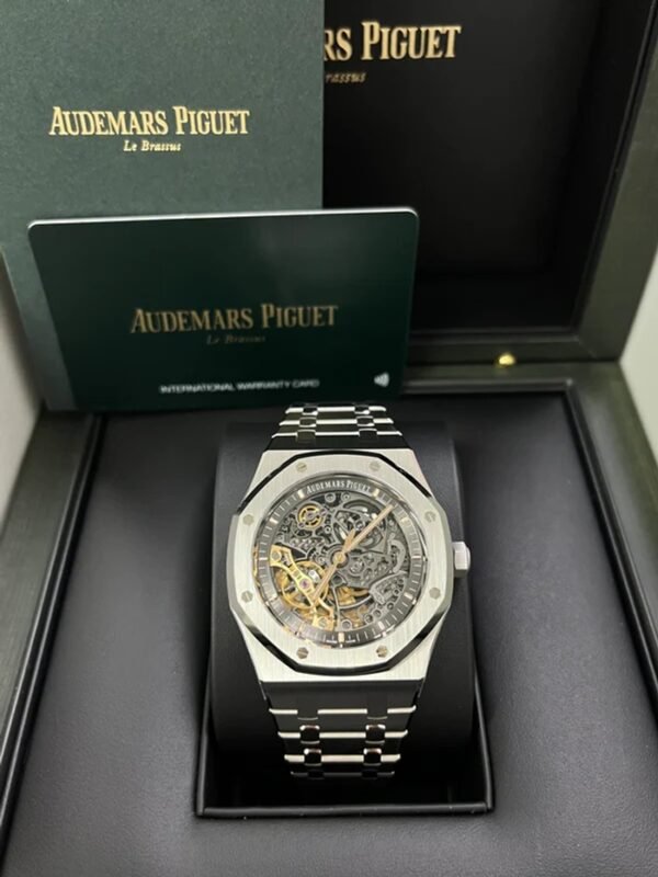Audemars Piguet Royal Oak 41Mm Double Balance Wheel Openworked Stainless Steel Slate Gray Dial