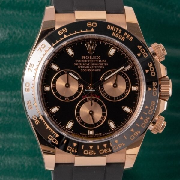 Rolex Cosmograph Daytona Black And Pink Dial Automatic Men Oysterflex Watch 40Mm