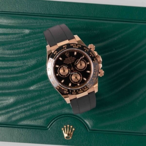Rolex Cosmograph Daytona Black And Pink Dial Automatic Men Oysterflex Watch 40Mm