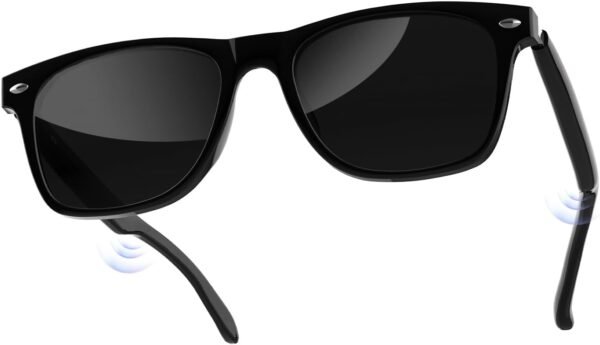 Bluetooth Audio Smart Glasses for Women Men,Polarized Bluetooth Sunglasses with Open Ear Speaker,Voice Control, Hands-Free Calls & Built-in Microphone for iPhone Android Music/Work