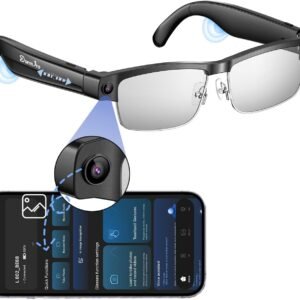 Camera Glasses, Smart Glasses with Camera and Bluetooth for Men/Women 8MP 4K HD Video Recording Anti-Shake 32G Support Chart GPT,WiFi,AI Voice Assistant,Translate,Music