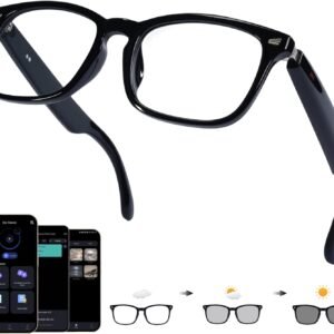 Ai Smart Glasses Bluetooth 5.4 with Translation for Men Women 160+Languages Color-Change Lens Chat GPT Assistant Free App Translator Glasses Meeting,Driver,Travel