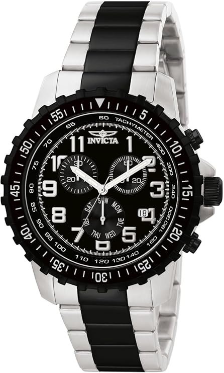 Invicta Men's Invicta II Chronograph Black Dial Two-Tone Stainless Steel Watch