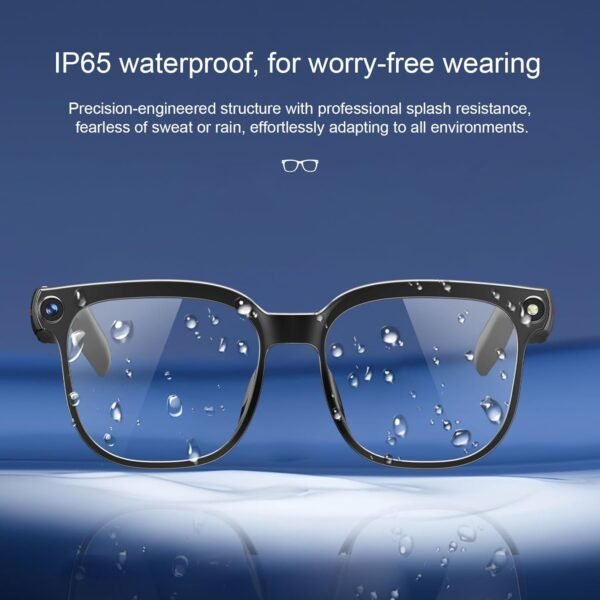 Smart Glasses with Camera,4K with Audio Bluetooth Camera Glasses for Men Women 8MP 32G HD Hidden Video Recording Support Live Feed,Ai Voice Control,150+ Language Translate, Chart GPT, WiFi