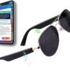 AI Smart Bluetooth Glasses for Men Women 50+ Languages with ChatGPT Transcription, 99% Accuracy, Speakers New 5.3 Android Siri Touch and Voice Assistant, 120H SB, Aviator