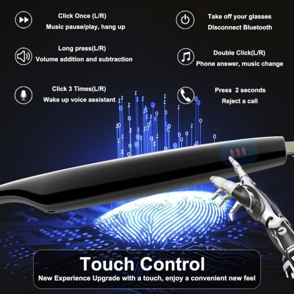 Smart Bluetooth Glasses with AI Translation, 164 Languages Translator, with Speaker,Photochromic Lenses, TR90 Frame, 5H Battery Life, Open-Ear Audio for Men & Women, Driving,Travel&Work