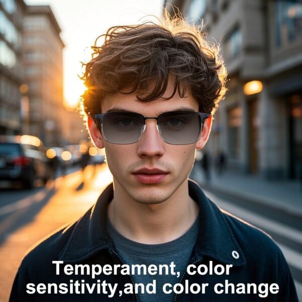 Smart Bluetooth Glasses with AI Translation, 164 Languages Translator, with Speaker,Photochromic Lenses, TR90 Frame, 5H Battery Life, Open-Ear Audio for Men & Women, Driving,Travel&Work