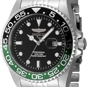Invicta Pro Diver Men 47mm Stainless Steel Steel Black dial Quartz