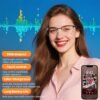 Smart Bluetooth Glasses with AI Translation, 164 Languages Translator, with Speaker,Photochromic Lenses, TR90 Frame, 5H Battery Life, Open-Ear Audio for Men & Women, Driving,Travel&Work