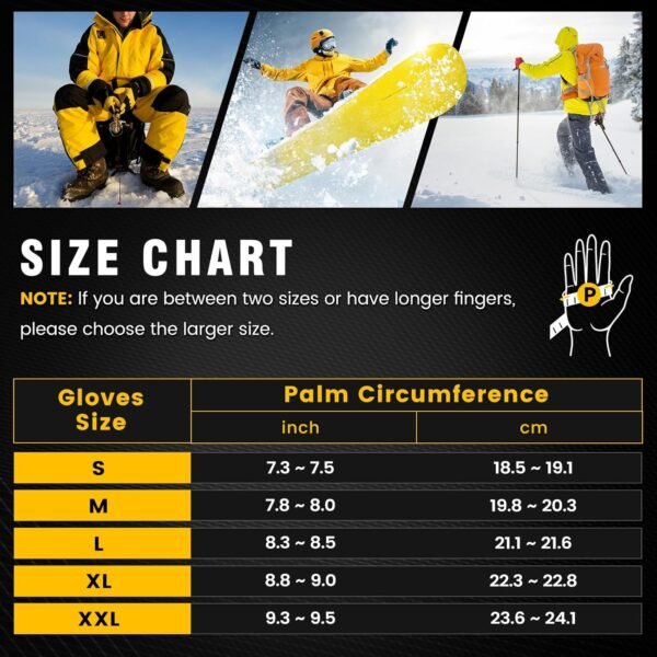 Heated Gloves for Men Women 7.4V Battery 22.2WH Electric Rechargeable Heated Ski Gloves Waterproof Durable Leather Work Gloves for Camping Hunting Fishing Snowboarding Hiking Raynaud