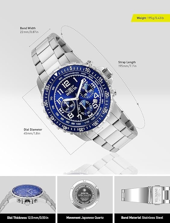 Invicta Men's Invicta II Chronograph Black Dial Two-Tone Stainless Steel Watch