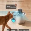 Cat Water Fountain Wireless Cordless: Cat Fountain Battery Operated - Stainless Steel Pet Water Fountain Rechargeable - 108oz/3.2L Automatic Cats Fountains for Drinking with Motion Sensor - Cats & Dog