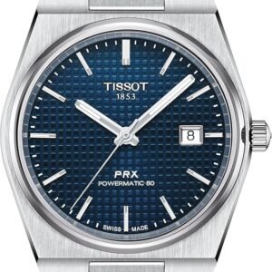 Tissot PRX Swiss Automatic Watch for Men, Blue Dial, Stainless Steel, 40 mm Case