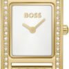 BOSS Women's Lucy Precious Watch, Black Leather Strap 3B Modern, Stylish Timepiece