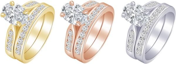 61M4TAtK+aL._AC_SY675_ Diamond District 1 to 6 Carat Oval Shape LAB GROWN Diamond Wedding Bridal Set (AAAA Heirloom Quality)