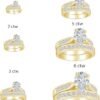 61PrTcfXRrL._AC_SY675_ Diamond District 1 to 6 Carat Oval Shape LAB GROWN Diamond Wedding Bridal Set (AAAA Heirloom Quality)