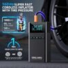 10-in-1 Portable Car Battery Jump Starter with Air Compressor, 6000A 160PSI Portable Car Jumper Starter (All Gas 12L Diesel), 12V Jump Box Car Battery Jump Starter with Jumper Cables, Lights