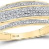 61cwPOhNA7L._AC_SY625_ Jewels By Lux 10K Yellow Gold His Hers Round Dia. Cluster Matching Wedding Set 3/4 Cttw, Womens Size 5-9, Mens Size 8-12
