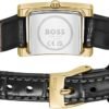 BOSS Women's Lucy Precious Watch, Black Leather Strap 3B Modern, Stylish Timepiece