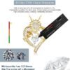 71-ddumIv8L._AC_SY695_ Silver Moissanite Necklaces for Women, Anniversary Birthday Gifts for Wife Mom Her, Christmas Jewelry Gifts for Her, Moissanite Heart Pendant, Sunflower Heart Necklace