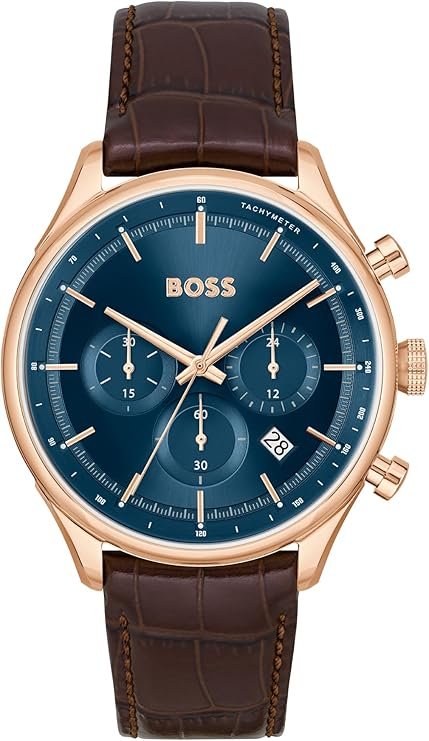BOSS Men's Quartz Chronograph Watch, Multi Dial, Innovative and Water Resistant up to 50 Meters 5ATM