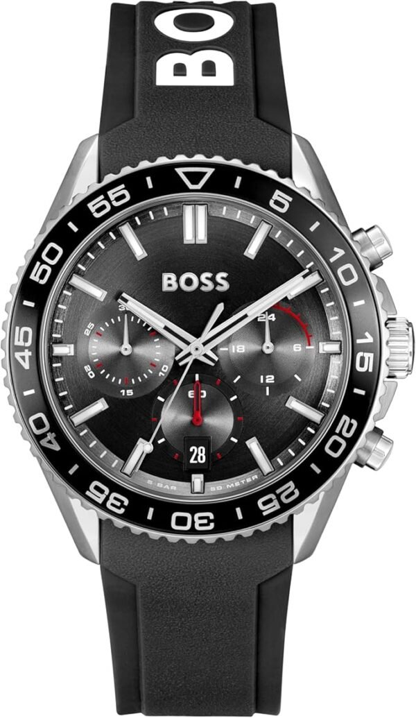 BOSS Men's Quartz Chronograph Watch, Multi Dial, Innovative and Water Resistant up to 50 Meters 5ATM