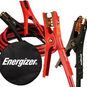 Energizer Heavy Duty Jumper Cables for Car Battery, Automotive Booster Cables for Jump Starting Dead or Weak Batteries with Carrying Bag Included (20-Feet (2-Gauge))