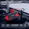 Car Battery Jump Starter 5000A Jump Box (All Gas/10L Diesel) Portable Car Jump Starter Battery Pack, 12V Jumper Starter Portable 3" LCD Display/Power Bank/Dual Output/LED Light DC
