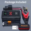 5000A Jump Starter with Air Compressor,A1 Car Jumper Starter with 150PSI Tire Inflator 12V Jump Box with LCD Display,Flashlight,Storage Case (Up 10L Gas/8L Diesel Engine