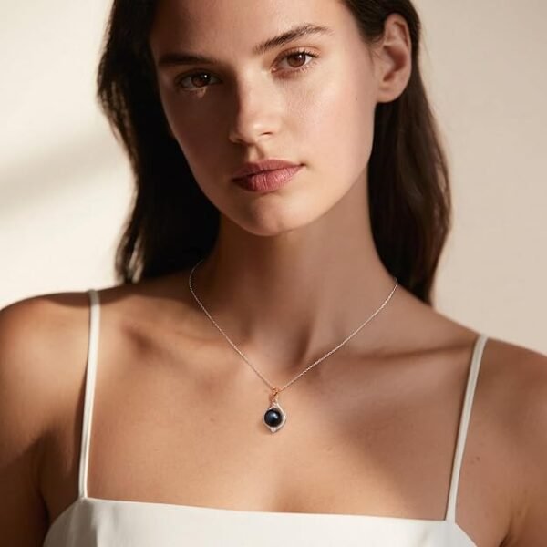 Valentines Gifts for Her Wife - 10-11mm Freshwater Pearl Necklace, Rose Flower Pearl Necklace, Anniversary Jewelry Gifts for Women Wife Mom Girlfriend Her, 925 Sterling Silver