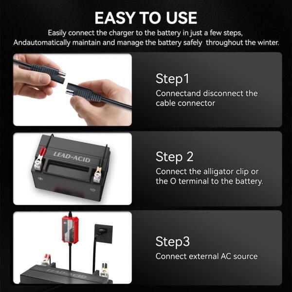 Automatic Trickle Battery Charger 12V 1000mA Smart Battery Charger