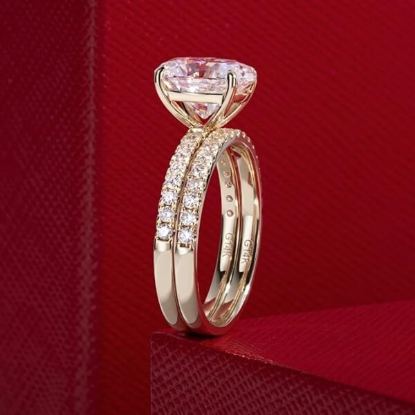 71it8nzJvrL._AC_SY675_ Diamond District 1 to 6 Carat Oval Shape LAB GROWN Diamond Wedding Bridal Set (AAAA Heirloom Quality)