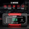 Battery Charger 10A 12V Fully Automatic Smart Car Battery Charger with LCD Display & Temperature Compensation for Car Motorcycle Vans