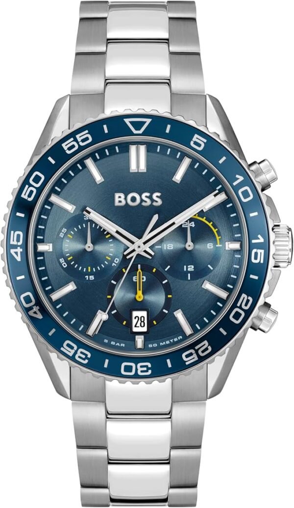BOSS Men's Quartz Chronograph Watch, Multi Dial, Innovative and Water Resistant up to 50 Meters 5ATM