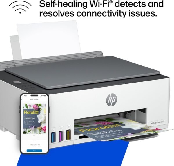 71r3eVwRZAL._AC_SL1500_ HP Smart Tank 5101 Wireless All-in-One Refillable Printer, Scanner, Copier with 2 years of Ink included, Wireless printer-for-home use an EcoTank