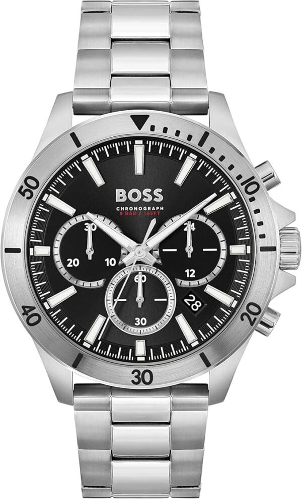 BOSS Men's Quartz Chronograph Watch, Multi Dial, Innovative and Water Resistant up to 50 Meters 5ATM