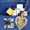 71zosIVMweL._AC_SY695_ Rose Flower Heart Moissanite Necklaces for Wife, S925 Silver Pendant for Women, 18K Gold Plated Jewelry for Her Girlfriend Mom for Anniversary Birthday